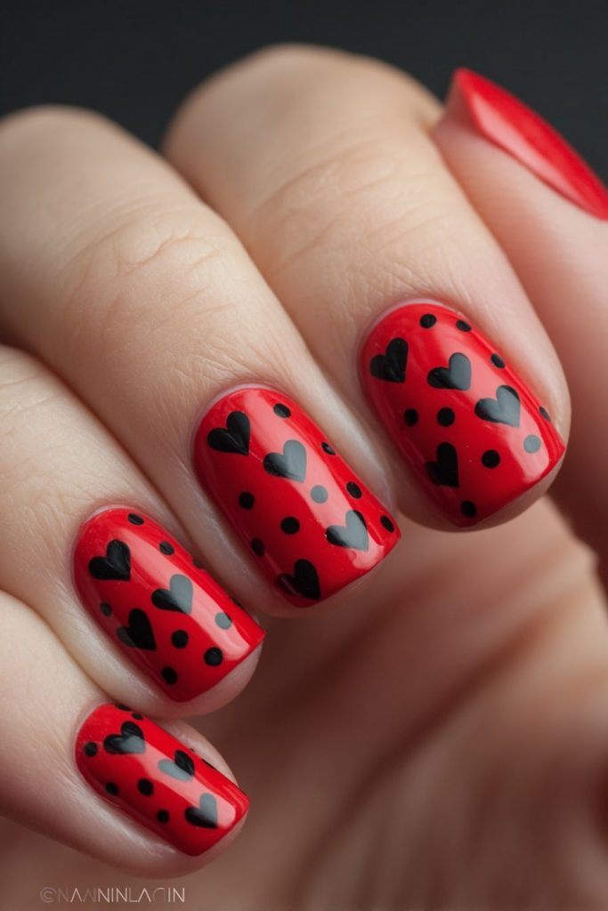 muskan9031 Ladybug Heart Spots Paint nails red and use black 87111bfa b38f 4e03 8c54 a77c768866a7 1