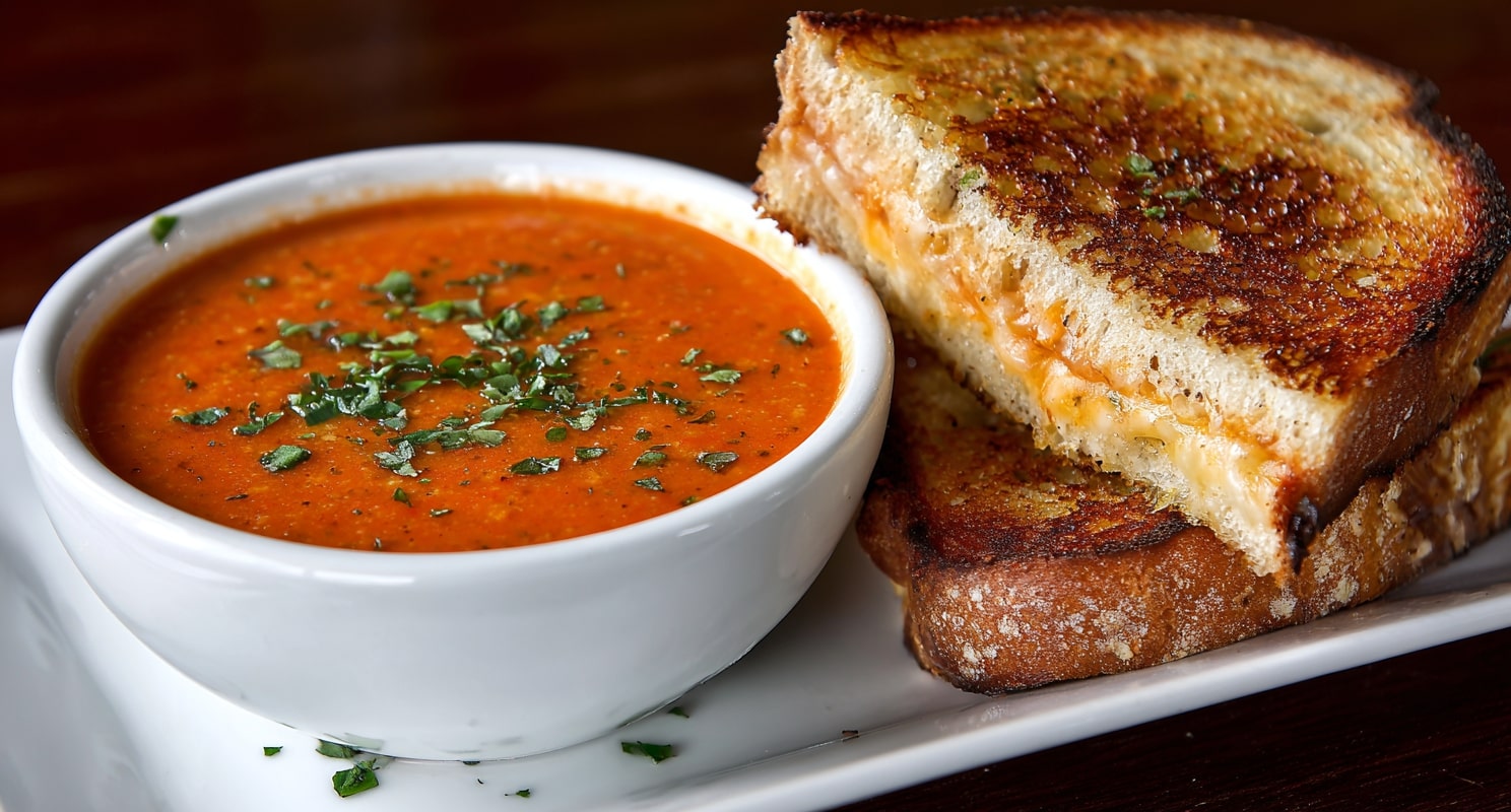 u8246459499 photograph of Creamy Tomato Soup with Grilled Che 84b6d74d db78 4944 aac4 029e20e6e1df 1