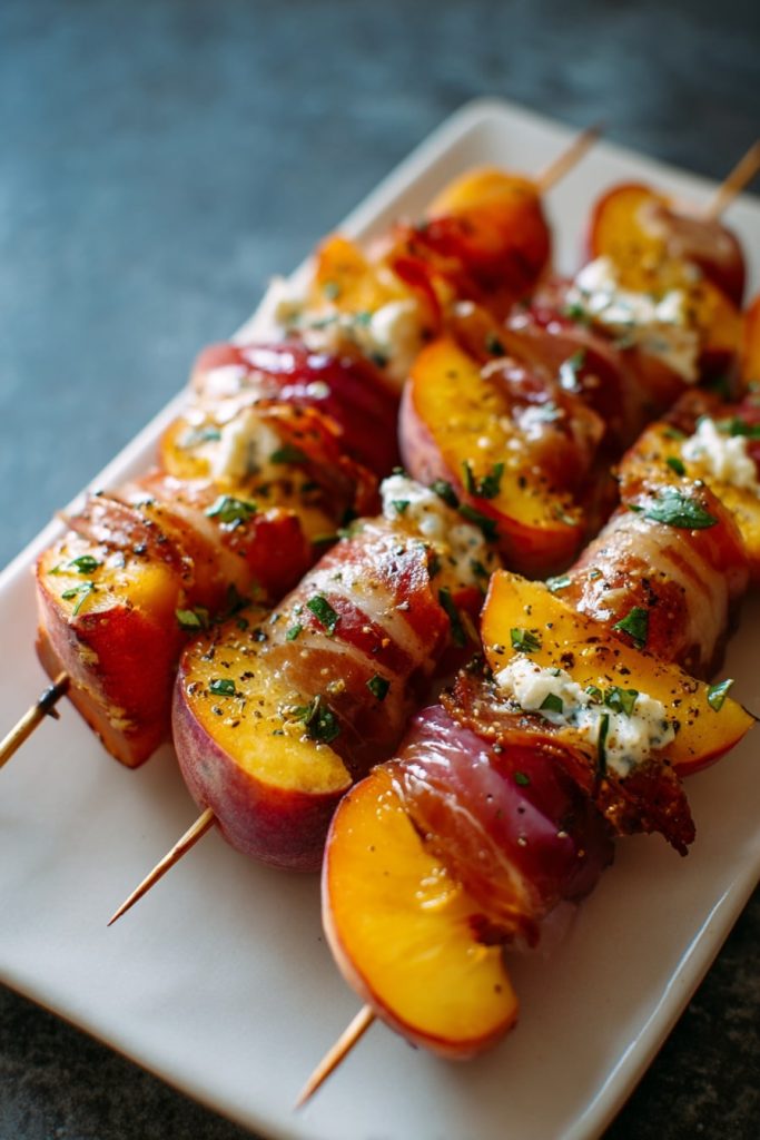 u8246459499 photograph of a Peach and Prosciutto Skewers ar 14ed4c2a 7137 4112 90cc 2bb2226d5bbc 3